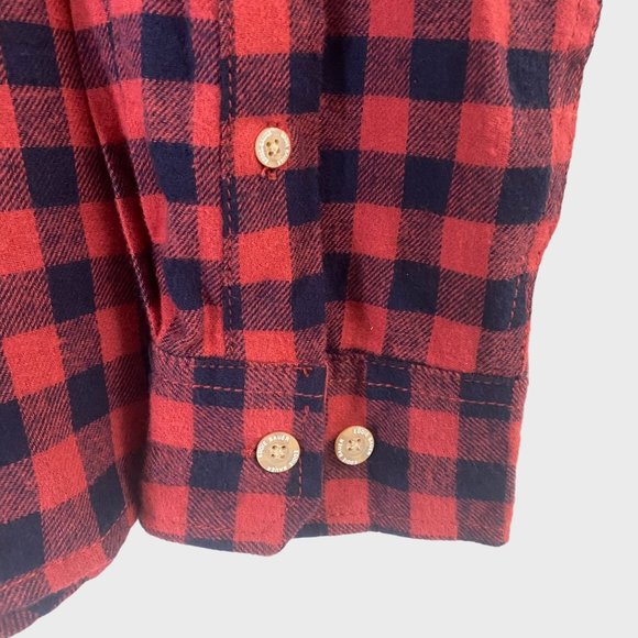 Eddie Bauer Button Down Flannel Shirt Mens 2XL Red Black Casual Long Sleeve NEW - Picture 8 of 14
